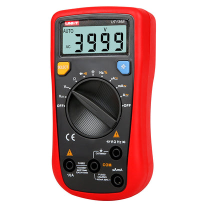 Цифровий мультиметр, UNI-T UT136B, Червоний / Тестер напруги / Тестер мультиметр / Мультиметр цифровий