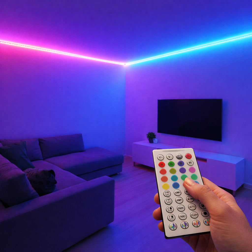 Світлодіодна стрічка, від USB і пульт, Rgb, Чорний / LED-стрічка для декору / Розумна RGB стрічка / Лед стрічка