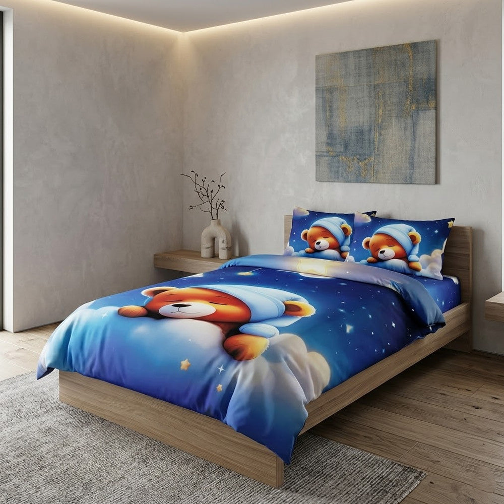 Підліткова постільна білизна полуторна з фланелі, Colorful Home / Комплект постільної білизни півтораспальний  / Дитяча постіль