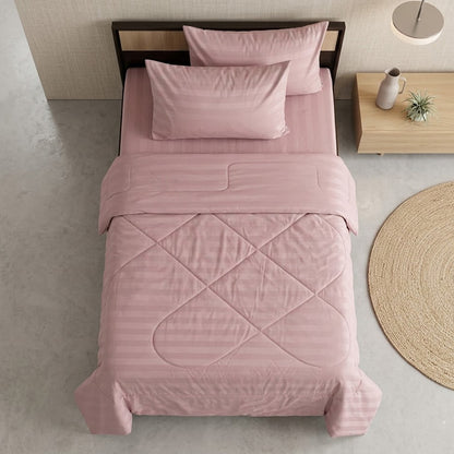 Постільна білизна полуторна з літньою ковдрою, 100% бавовна, Colorful Home, / Комплект постільної білизни з ковдрою