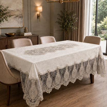 Скатертина велюрова, 260х160см, Maison Royale Klopatra, / Скатертина на стіл / Святкова скатертина