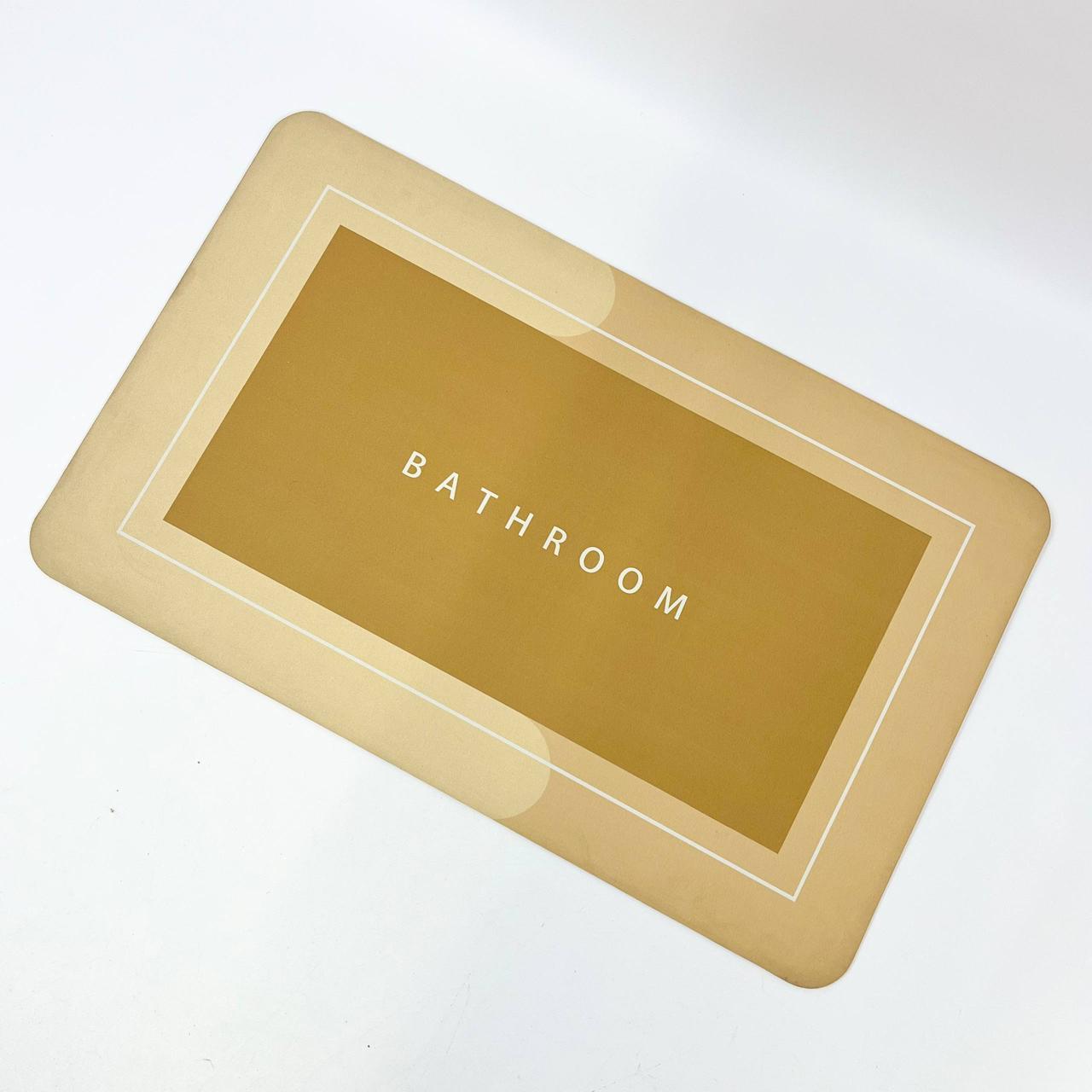 Водопоглинаючий килимок для ванної 79х47 см, BATHROOM, / Антиковзний килимок у ванну