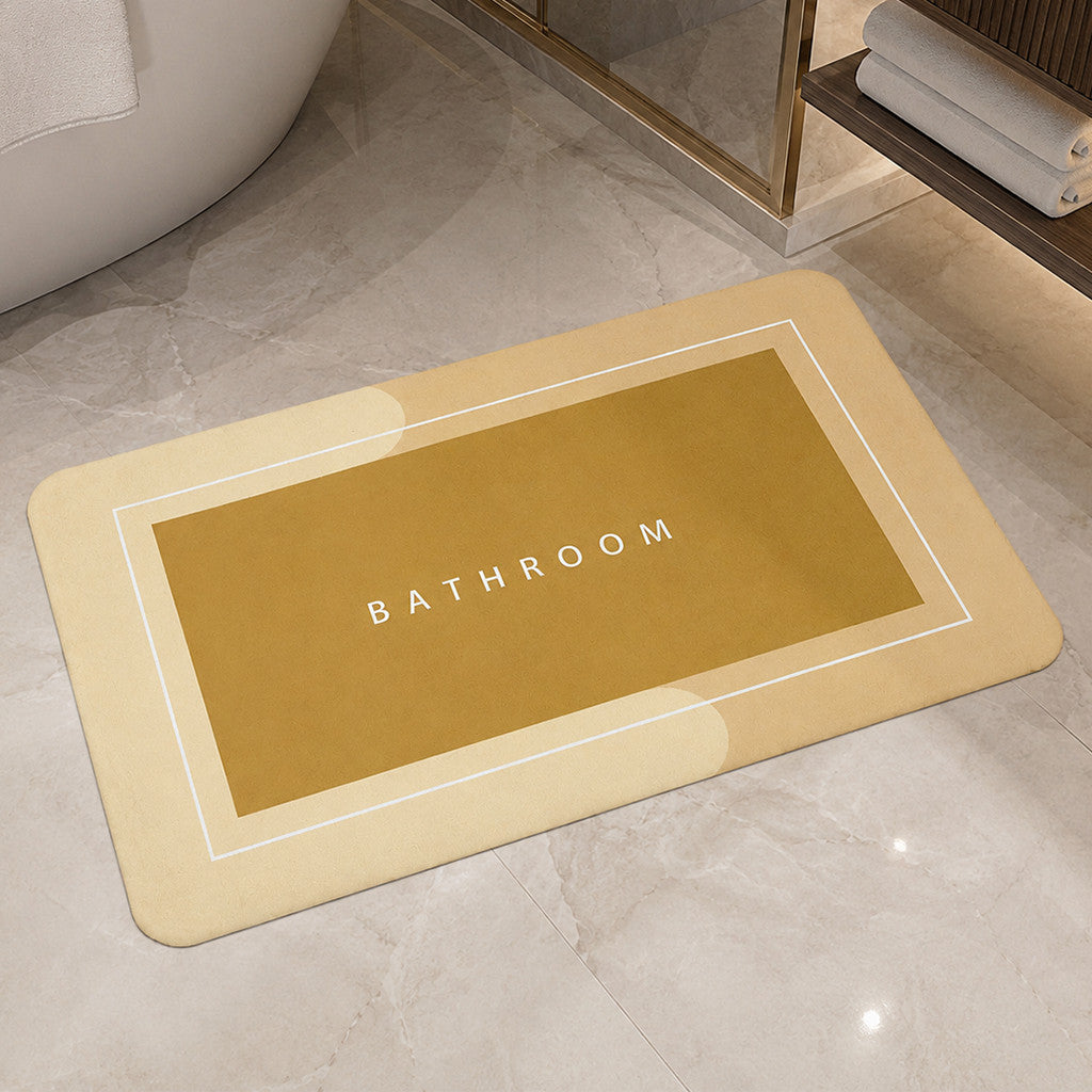 Водопоглинаючий килимок для ванної 79х47 см, BATHROOM, / Антиковзний килимок у ванну