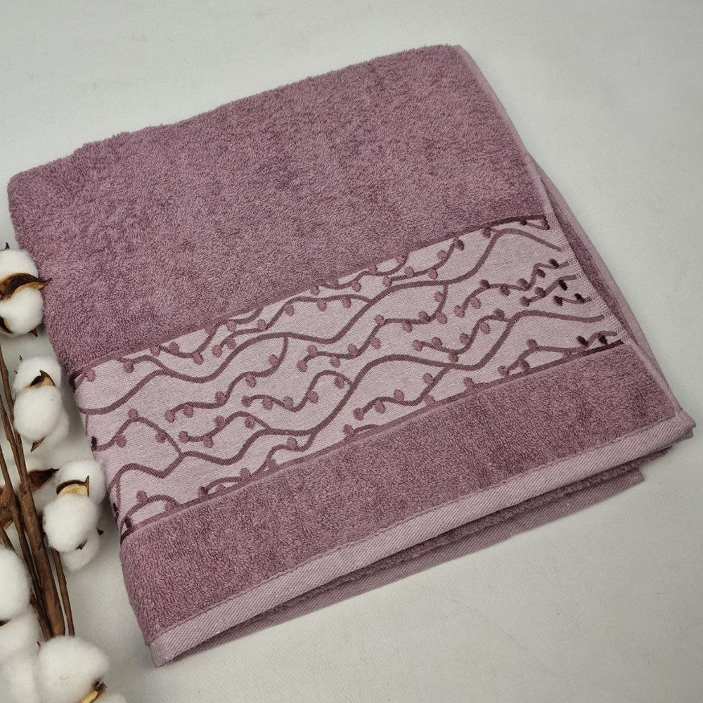 Рушник махровий банний, 140х70см, Philippus Moss Cotton Damla, / Рушник з бавовни / Банний рушник