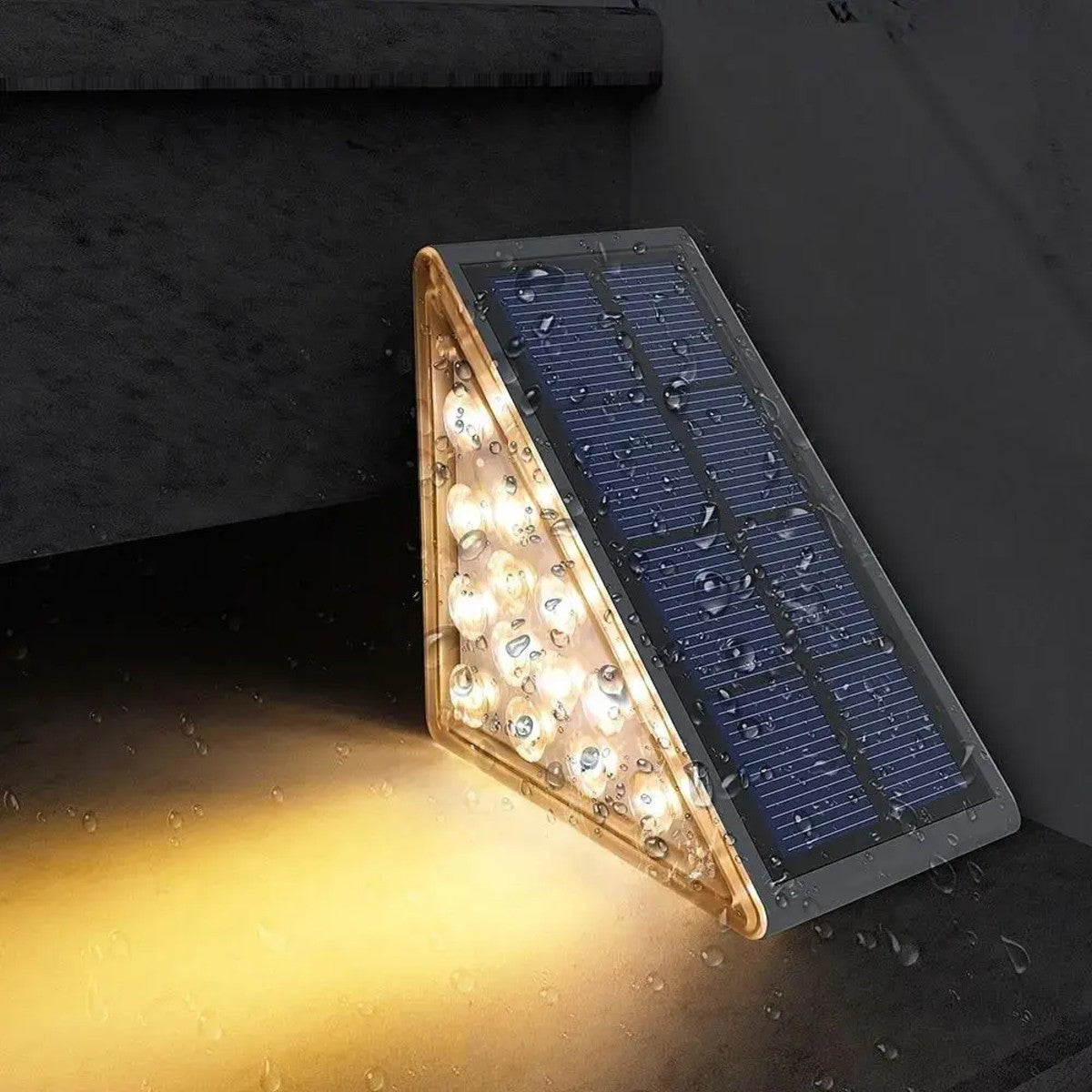 6 шт Вуличний світильник на сонячній батареї 13 LED, Прозорий / Кутовий світильник на сходи / Ступінчасті світильники