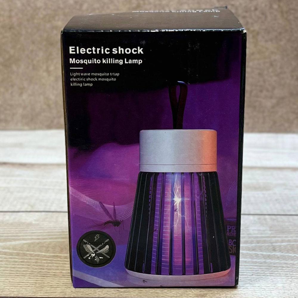 Антимоскітна лампа від комарів, від USB, 12х8,5см, Electronic shock, Зелена, Білий / Електрична пастка-знищувач комах