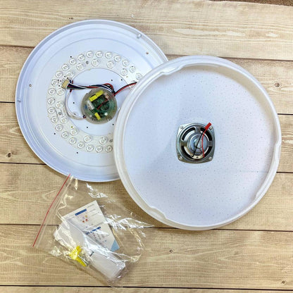 Стельовий світильник 33 см з Bluetooth колонкою, пульт, RGB /Світлодіодна люстра на стелю / Розумний LED світильник