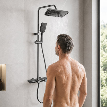 Душова система зі змішувачем Faucet CR-25HT030, Графіт /  Тропічний душ для душової кабіни та ванної / Душова панель