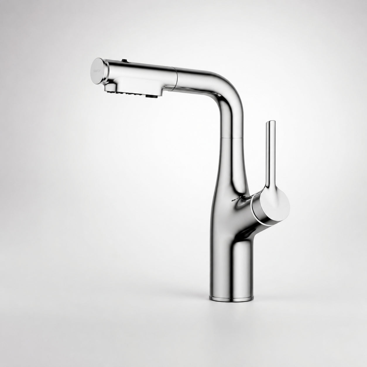 Змішувач для кухні з висувною лійкою, Faucet CR-8428, Хром / Кухонний кран з нержавіючої сталі / Висувний змішувач для мийки