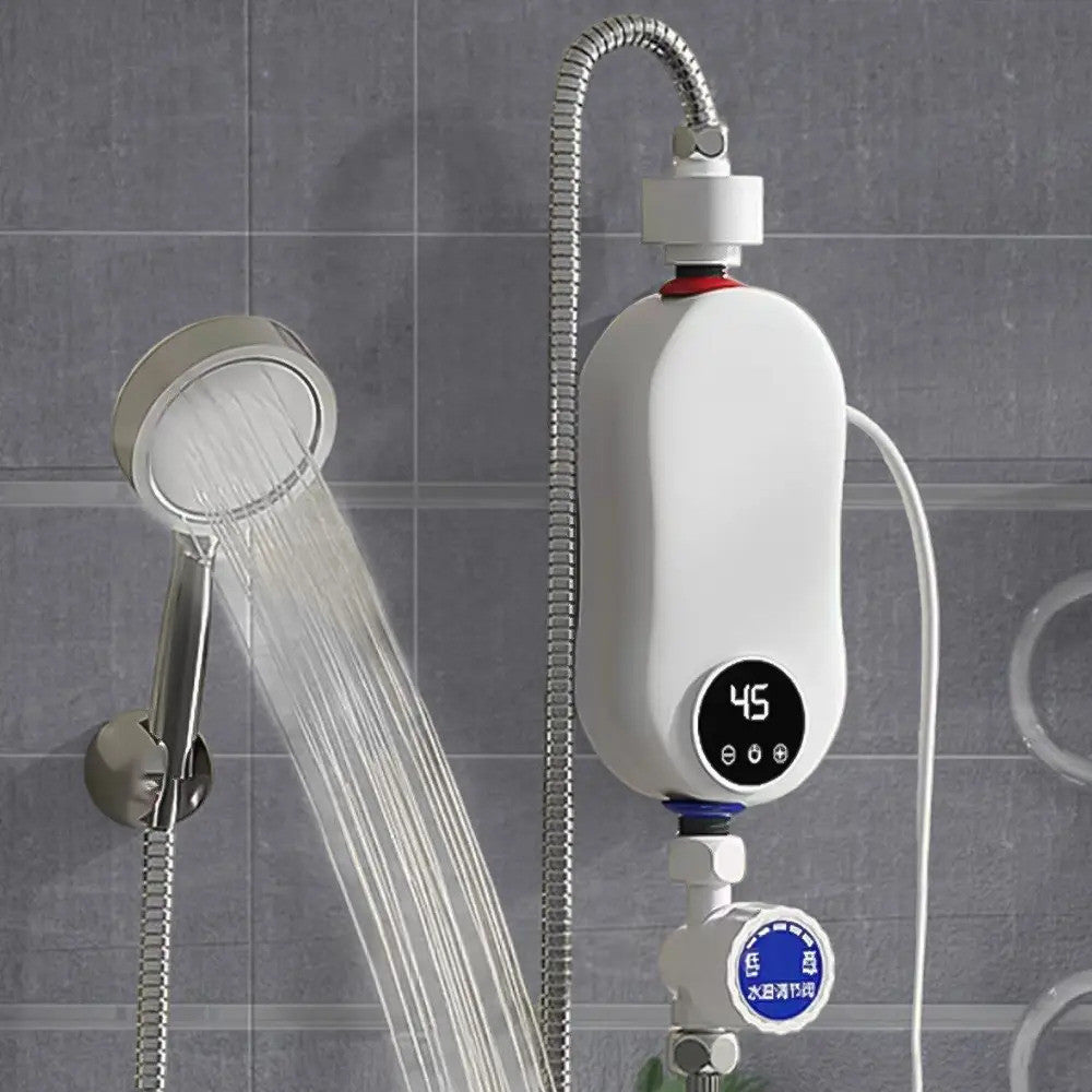 Настінний проточний водонагрівач із душем, 5,5кВт, Electric water heater RYK-007, Білий / Електричний водонагрівач / Бойлер