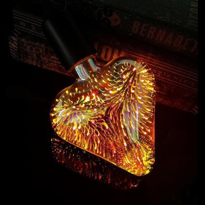 Лед лампа 3D Феєрверк Е27, 86-265V, AB-QP69, Сріблястий / Світлодіодна лампа / Декоративна лед лампа / Енергозберігаюча лампа