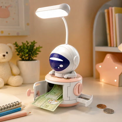 Настільна лампа LED Mini Lamp Space зі стругачкою для олівців і скарбницею, / Лампа-нічник / Світильник для дітей