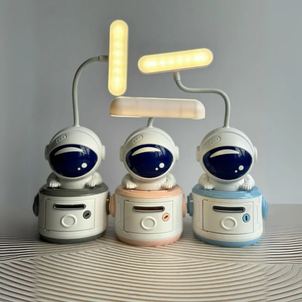 Настільна лампа LED Mini Lamp Space зі стругачкою для олівців і скарбницею, / Лампа-нічник / Світильник для дітей