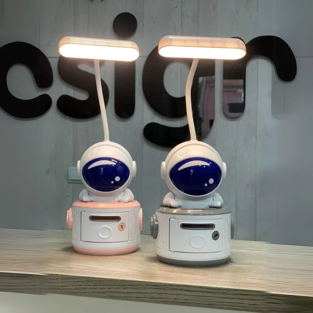 Настільна лампа LED Mini Lamp Space зі стругачкою для олівців і скарбницею, / Лампа-нічник / Світильник для дітей