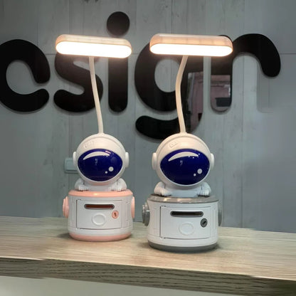 Настільна лампа LED Mini Lamp Space зі стругачкою для олівців і скарбницею, / Лампа-нічник / Світильник для дітей