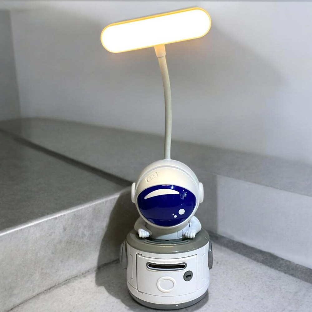 Настільна лампа LED Mini Lamp Space зі стругачкою для олівців і скарбницею, / Лампа-нічник / Світильник для дітей