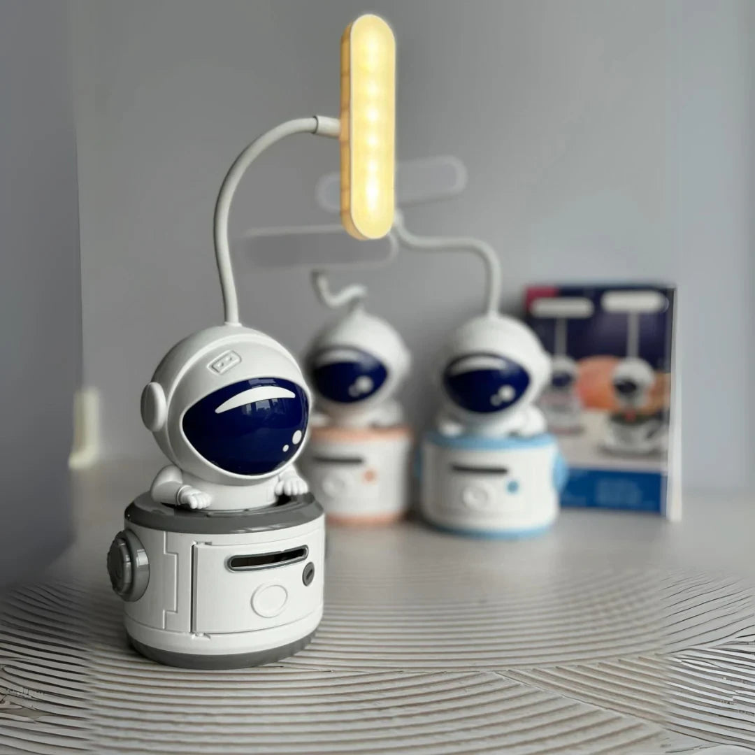 Настільна лампа LED Mini Lamp Space зі стругачкою для олівців і скарбницею, / Лампа-нічник / Світильник для дітей