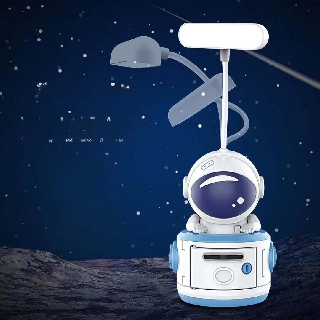 Настільна лампа LED Mini Lamp Space зі стругачкою для олівців і скарбницею, / Лампа-нічник / Світильник для дітей