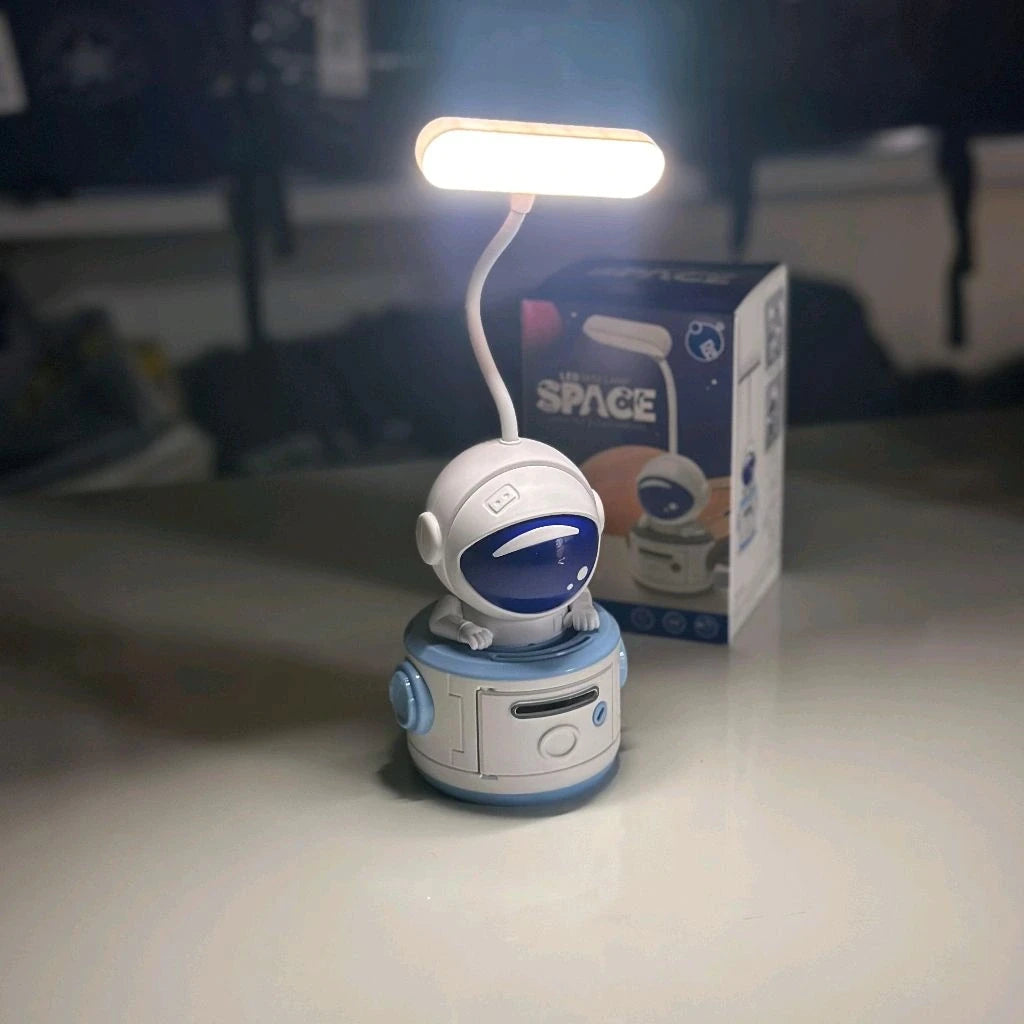 Настільна лампа LED Mini Lamp Space зі стругачкою для олівців і скарбницею, / Лампа-нічник / Світильник для дітей
