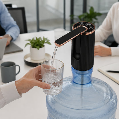 Автоматична помпа для води, USB, Чорний / Диспенсер для води / Електропомпа сенсорна / Дозатор на бутлі