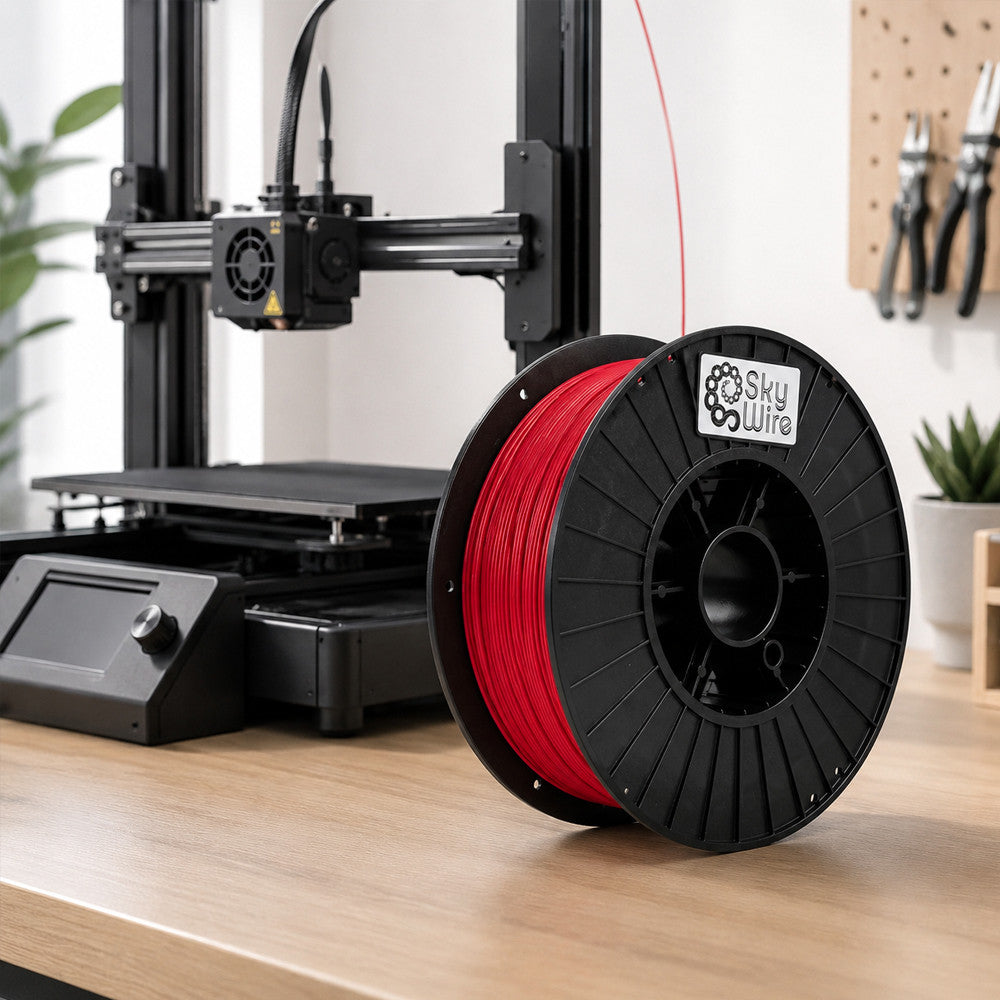 Філамент для 3D-друку, PLA+ (3 кг, 1,75 мм), з котушкою, SkyWire / Пластик для 3D принтера / PLA+ філамент