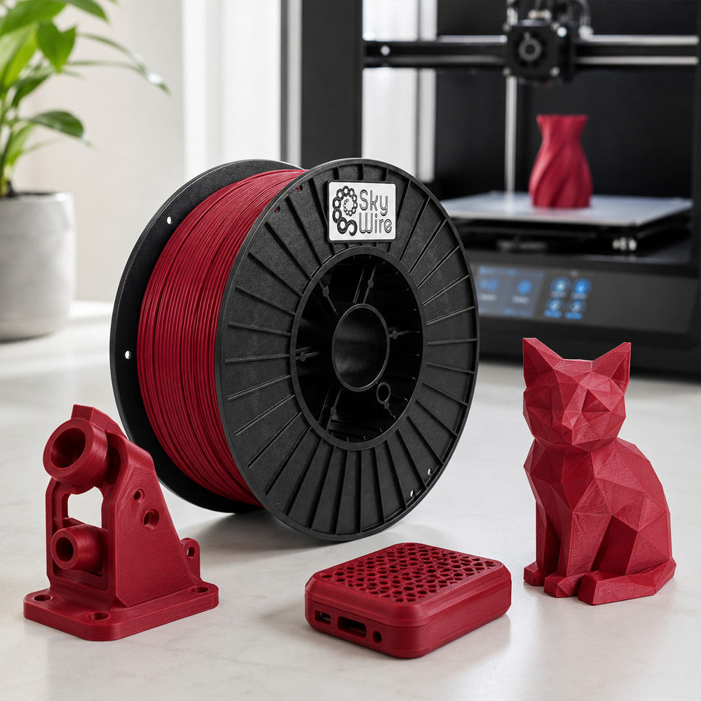 Філамент для 3D-друку, PLA+ (3 кг, 1,75 мм), з котушкою, SkyWire / Пластик для 3D принтера / PLA+ філамент