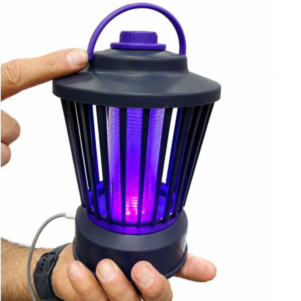Лампа від комарів, USB, M12 Aladdin, Чорна / Акумуляторна лампа знищувач комах / Лед лампа для комарів