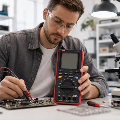 Цифровий осцилограф-мультиметр, 8 МГц, 40 МС/с, USB, UNI-T UT81B, Чорний / Портативний скопметр / Вимірювач струму та напруги