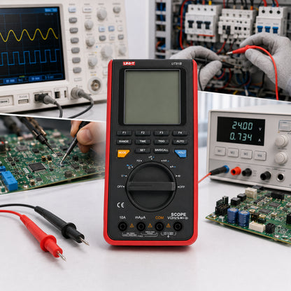 Цифровий осцилограф-мультиметр, 8 МГц, 40 МС/с, USB, UNI-T UT81B, Чорний / Портативний скопметр / Вимірювач струму та напруги