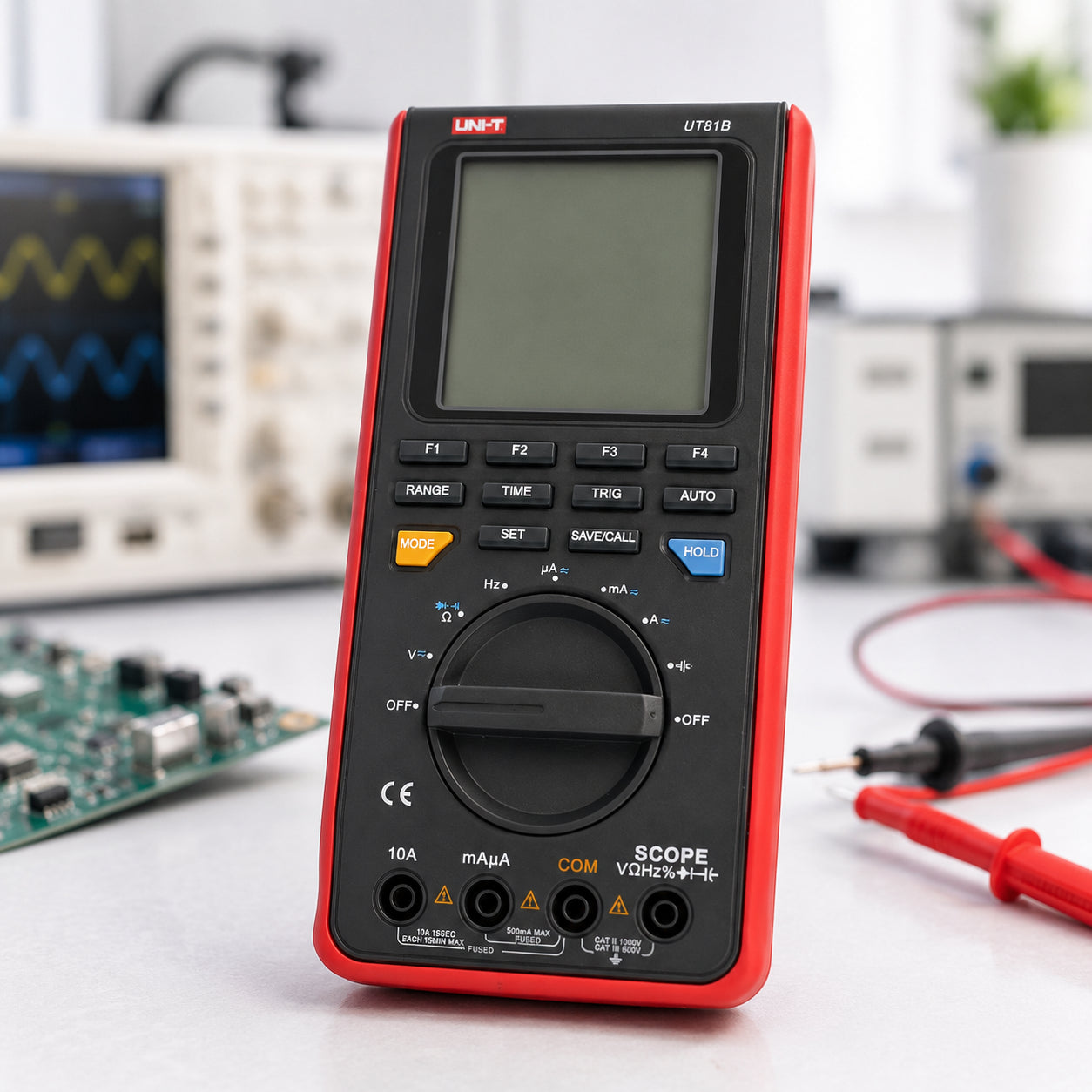 Цифровий осцилограф-мультиметр, 8 МГц, 40 МС/с, USB, UNI-T UT81B, Чорний / Портативний скопметр / Вимірювач струму та напруги