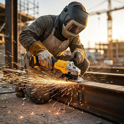 Акумуляторна болгарка в кейсі 68V, 2 акумулятора, 125 мм, Alfarid, Жовтий / Кутова шліфмашина / КШМ / Кутова шліфувальна машина