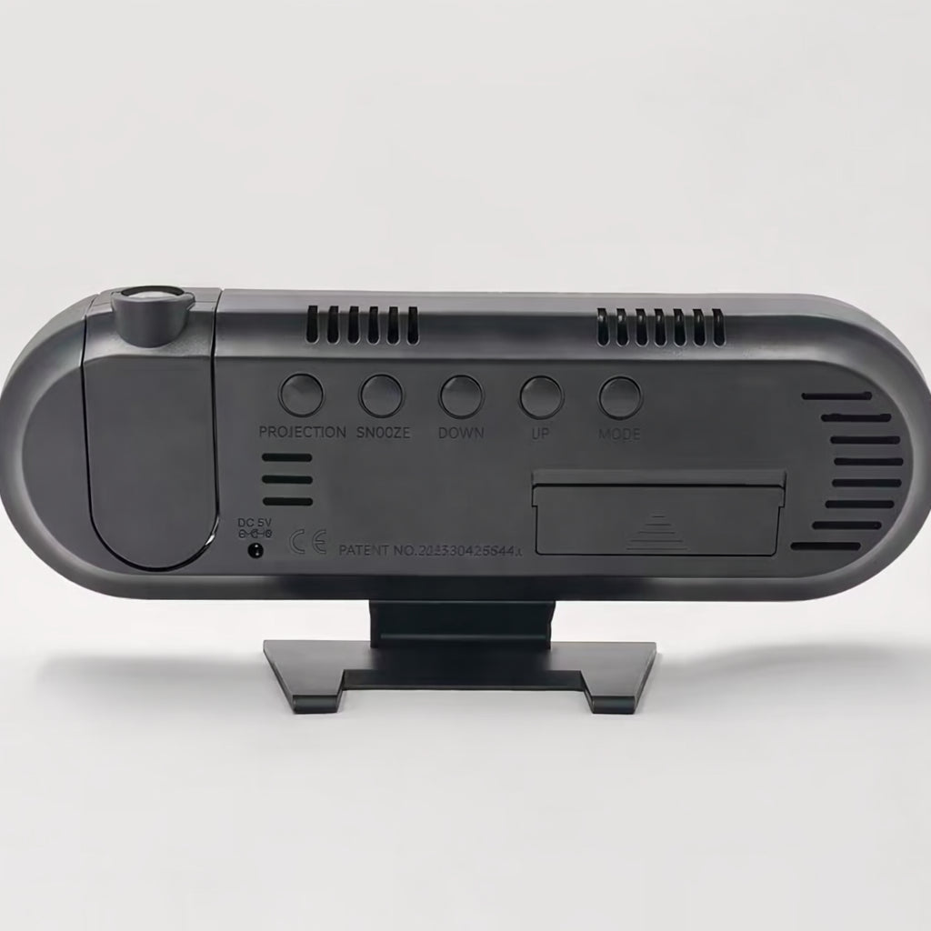 Електронний настільний годинник з проектором дати та часу, з USB,  3827LP, Зелена підсвітка / LED цифровий будильник