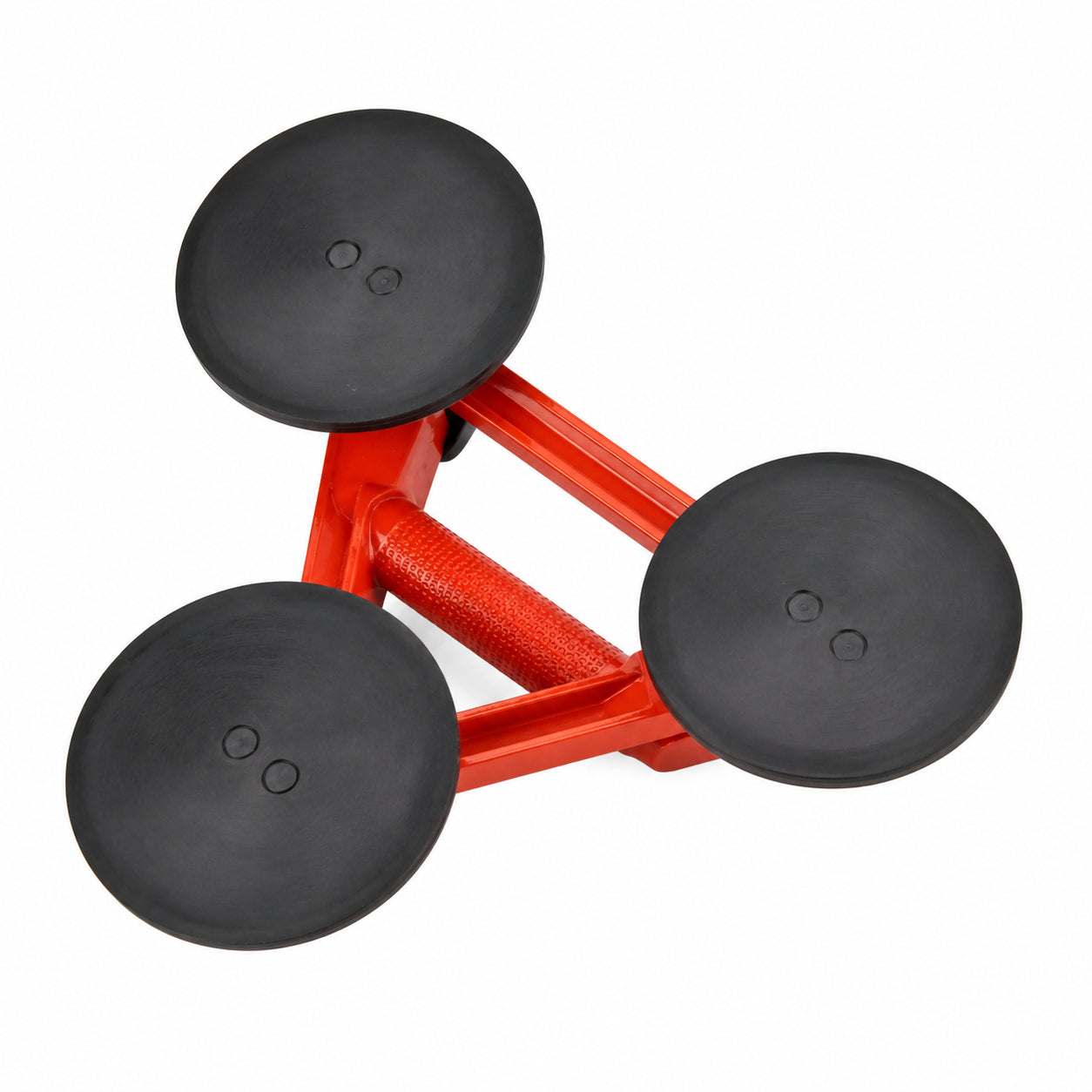 Скляний тримач на 3-х присосках 145 кг, Червоний / Присоска для скла / Інструмент для монтажу / Утримувач-присосок