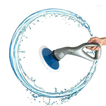 Електрична щітка для прибирання з 4 насадками, Hurricane Muscle Scrubber / Бездротова електрощітка для чищення