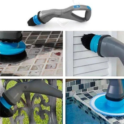 Електрична щітка для прибирання з 4 насадками, Hurricane Muscle Scrubber / Бездротова електрощітка для чищення