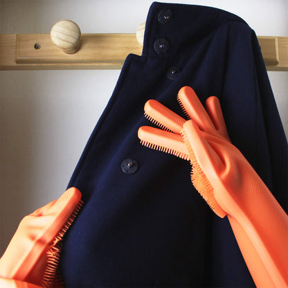 Рукавички для кухні Kitchen Gloves, Помаранчеві / Силіконові рукавички для миття посуду