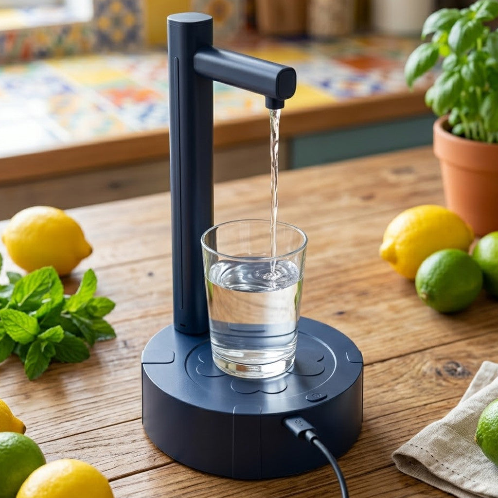 Настільний диспенсер для води, від USB, Синій / Акумуляторна електропомпа / Розумна помпа для води