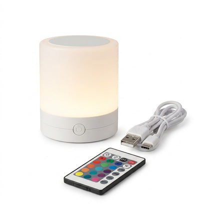 Настільна LED лампа нічник, з пультом, 5В, Mini touch lamp, Білий / Світильник-нічник / Акумуляторний нічник