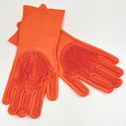 Рукавички для кухні Kitchen Gloves, Помаранчеві / Силіконові рукавички для миття посуду
