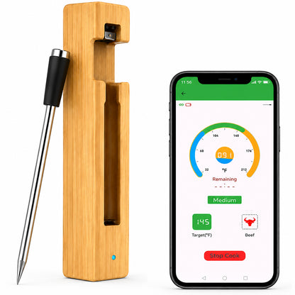 Кухонний термометр для м'яса Bluetooth, до 100°C, від USB / Кулінарний термометр / Харчовий термометр