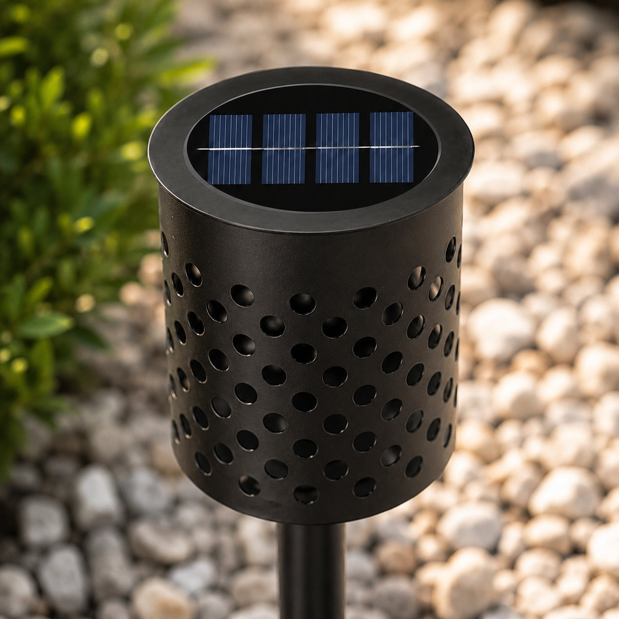 2 шт Садовий сонячний світильник, 45х9 см, LED, 5W, 500 лм, Чорний / Світильник для доріжок / Вуличний ліхтар з візерунком