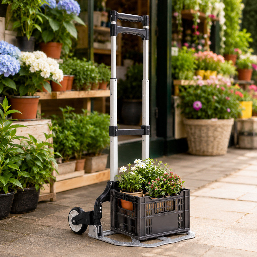 Складаний візок на коліщатках до 75кг з регулюванням висоти, Folding Hand Truck / Візок для продуктів