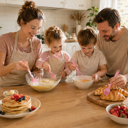 Набір кухонного приладдя, 5 предметів, Baking Props, Рожевий / Кухонний набір силіконовий