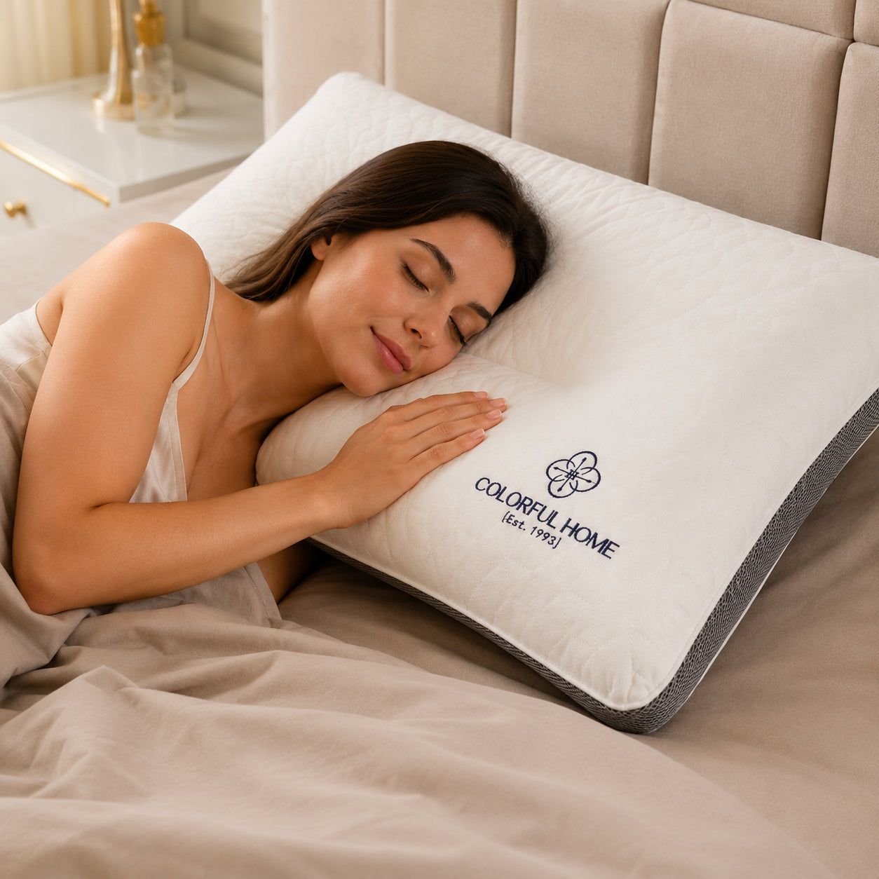 Подушка ортопедична гіпоалергенна Pillow Eco 74x48см, Colorful Home, Білий / Ортопедична подушка / Гіпоалергенна подушка