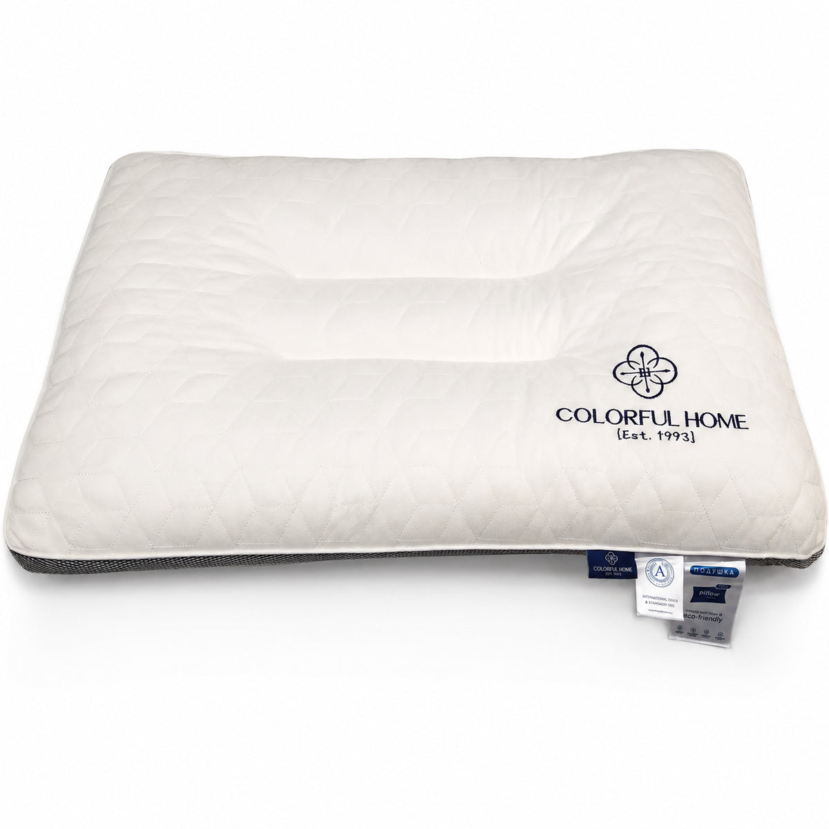 Подушка ортопедична гіпоалергенна Pillow Eco 74x48см, Colorful Home, Білий / Ортопедична подушка / Гіпоалергенна подушка