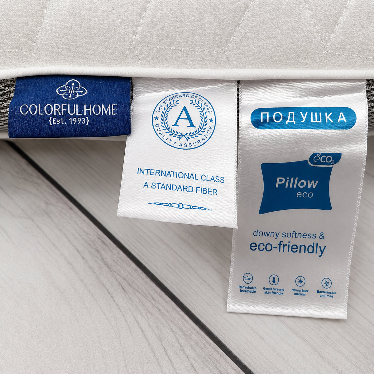 Подушка ортопедична гіпоалергенна Pillow Eco 74x48см, Colorful Home, Білий / Ортопедична подушка / Гіпоалергенна подушка