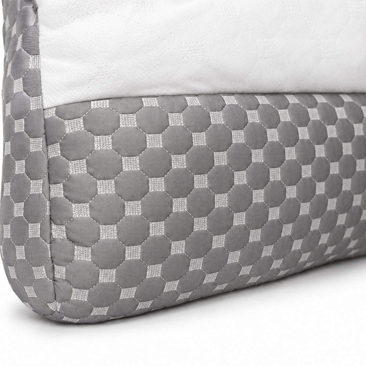 Подушка ортопедична з релакс-ефектом Memory Foam 43х64см, Colorful Home, Біло-сірий  / Ортопедична подушка / Подушка для сну
