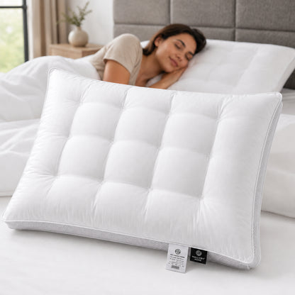 Подушка анатомічна 70х50 см, Cloud Contour, Melloory Home, Білий / Ортопедична подушка / Подушка для сну