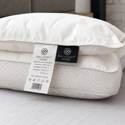 Подушка анатомічна 70х50 см, Cloud Contour, Melloory Home, Білий / Ортопедична подушка / Подушка для сну
