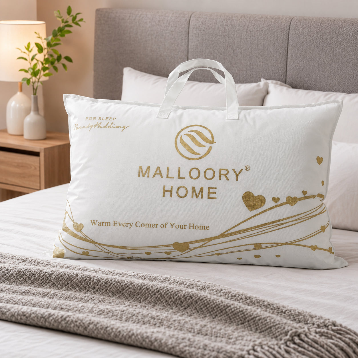 Подушка анатомічна 70х50 см, Cloud Contour, Melloory Home, Білий / Ортопедична подушка / Подушка для сну